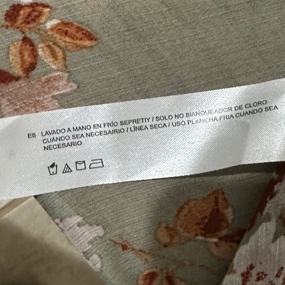 Band of Gypsies women’s sz XS/S sage green floral short sleeve open sheer duster - Picture 5 of 7